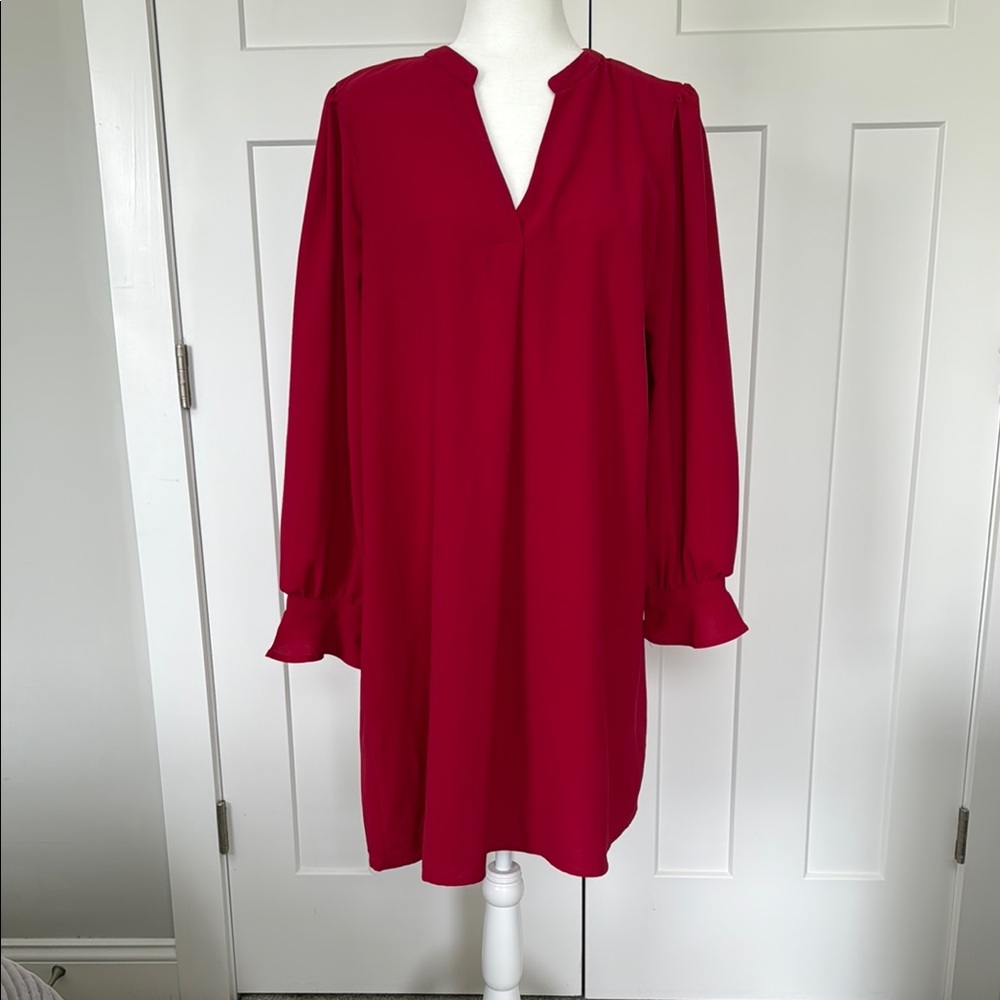 Elegant pink Long-Sleeve Dress